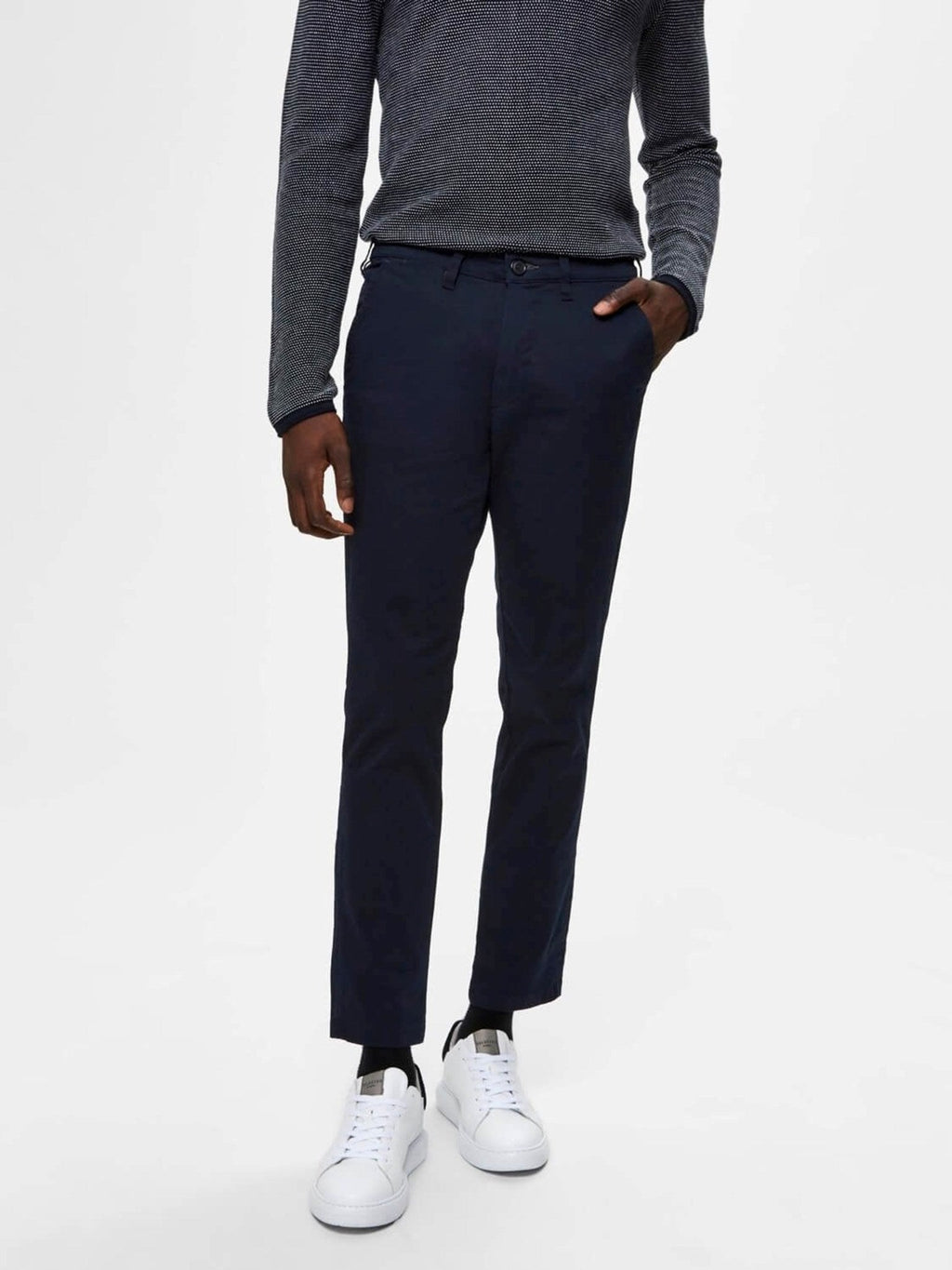 Miles Flex chino pant - Navy (organic cotton)