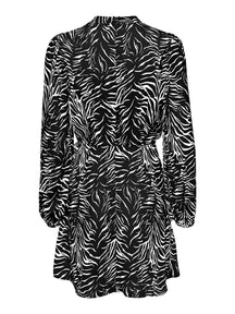 Mille Wrap klänning - juoda gyvybinga zebra