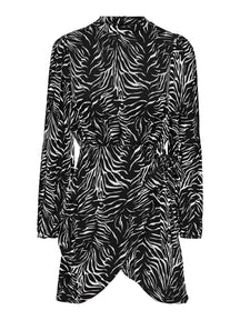Mille Wrap klänning - juoda gyvybinga zebra