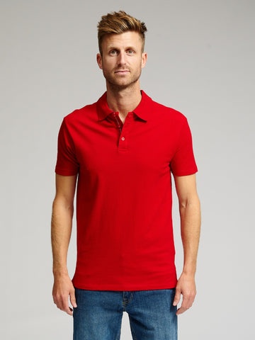 Muscle Polo marškinėliai - raudoni