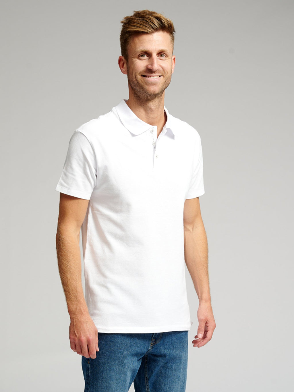 Muscle Polo marškinėliai - balti