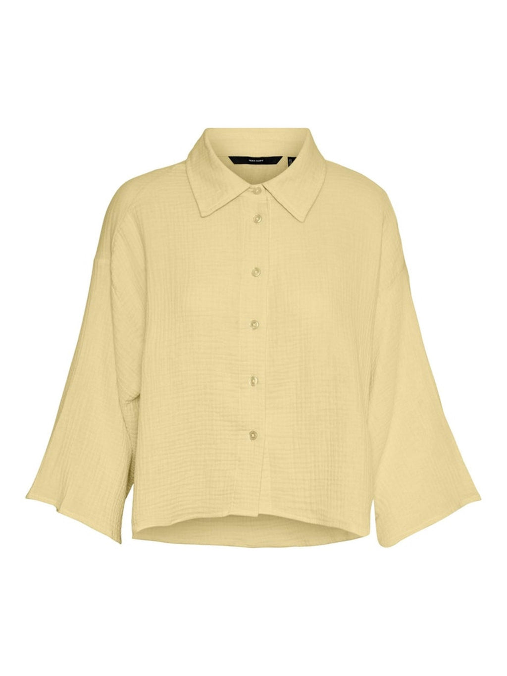 Natali 3/4 Crop Shirt - Lemon Meringue