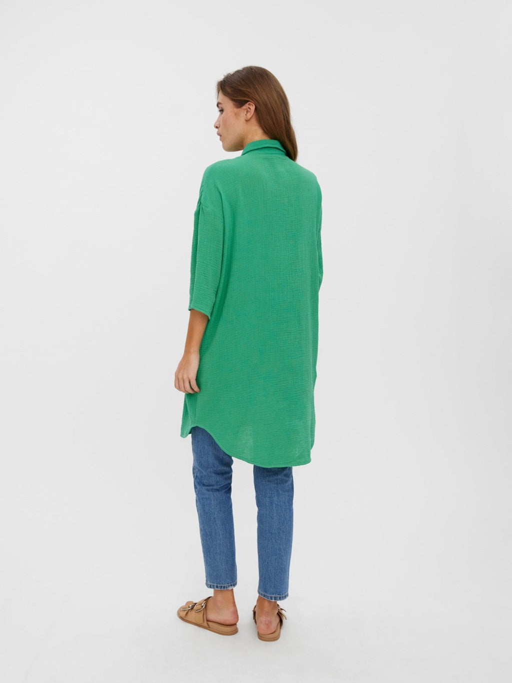 Natali 3/4 overshirt - Holly Green