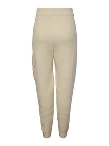 Naura Knit Pants - Antikvariniai balti