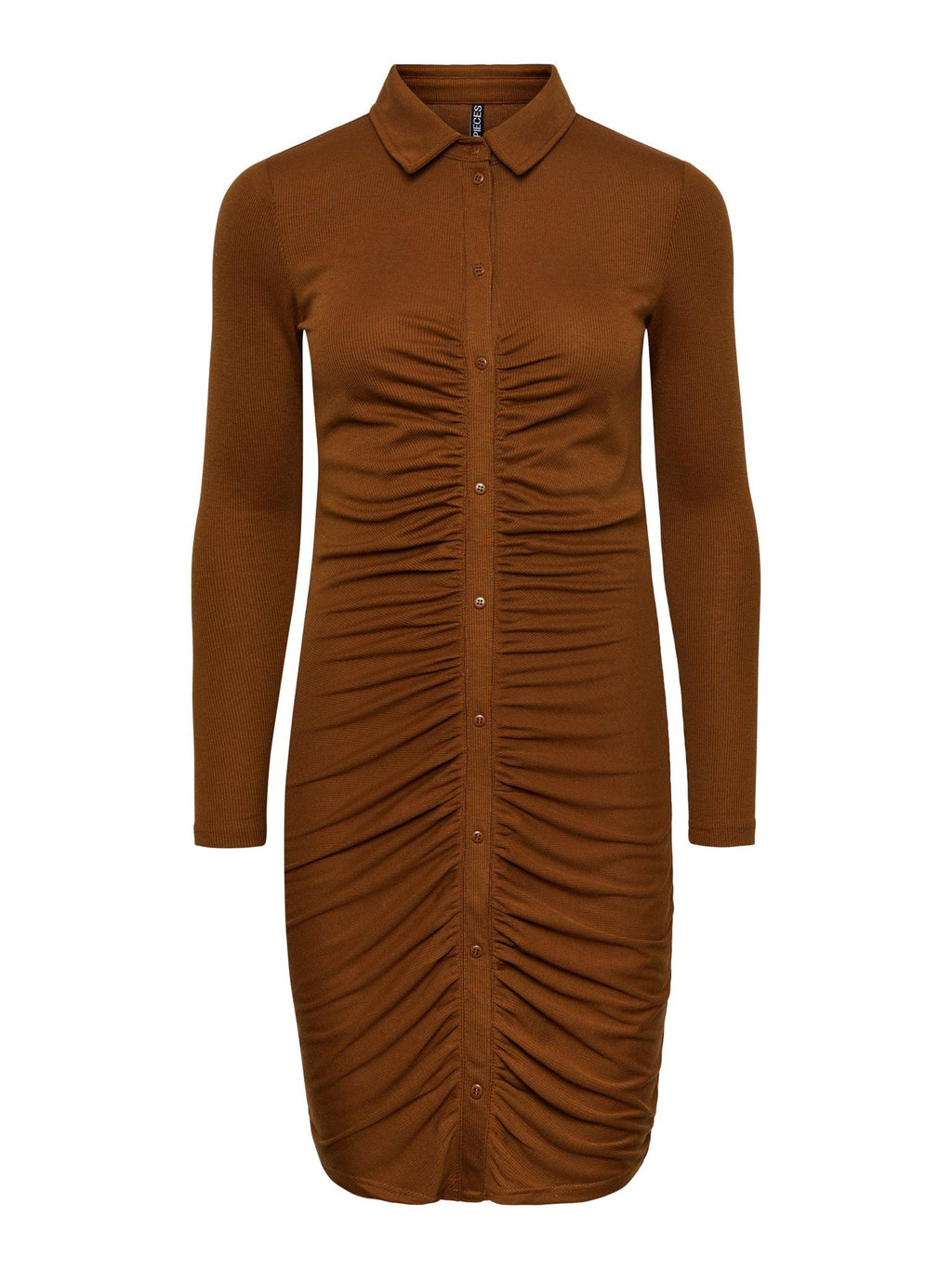 „Norma“ ilgų rankovių suknelė - ruda