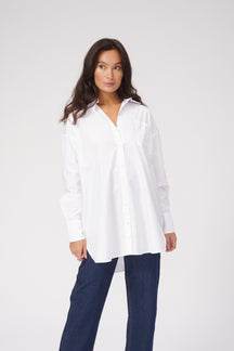 Negabaritiniai marškiniai - balti