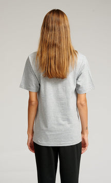 Negabaritiniai marškinėliai - pilka melange