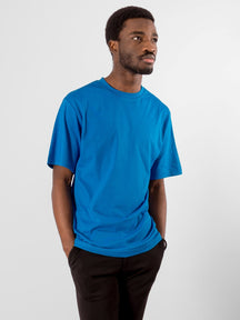 Negabaritiniai marškinėliai - turkio spalvos mėlyna spalva