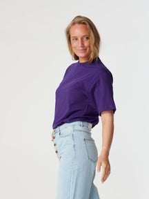 Negabaritiniai marškinėliai - violetinė