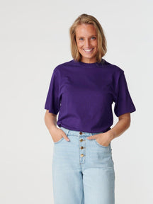 Negabaritiniai marškinėliai - violetinė