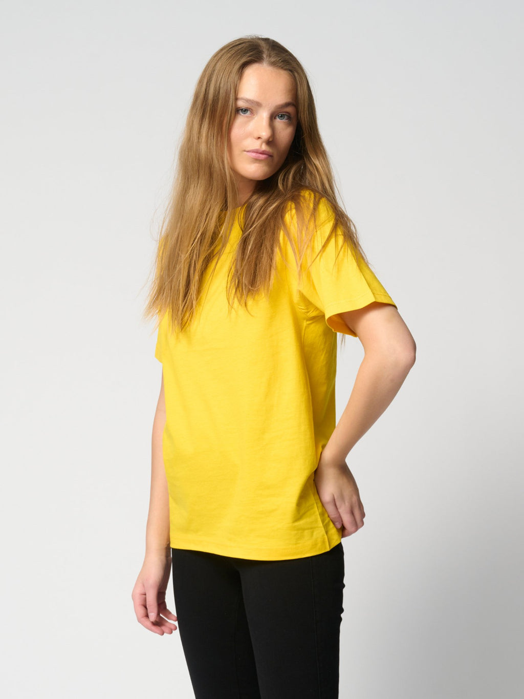 Negabaritiniai marškinėliai - geltoni