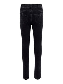 Paola džinsai - juodai pilkos spalvos džinsinis audinys