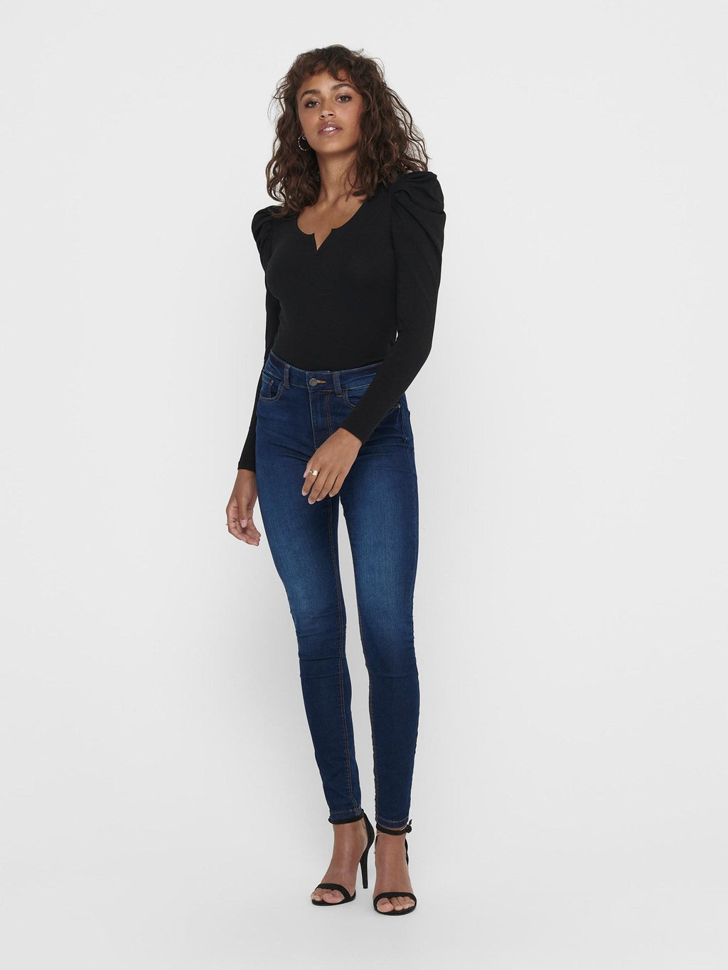 Performance Jeans - Blue denim (high-waist)