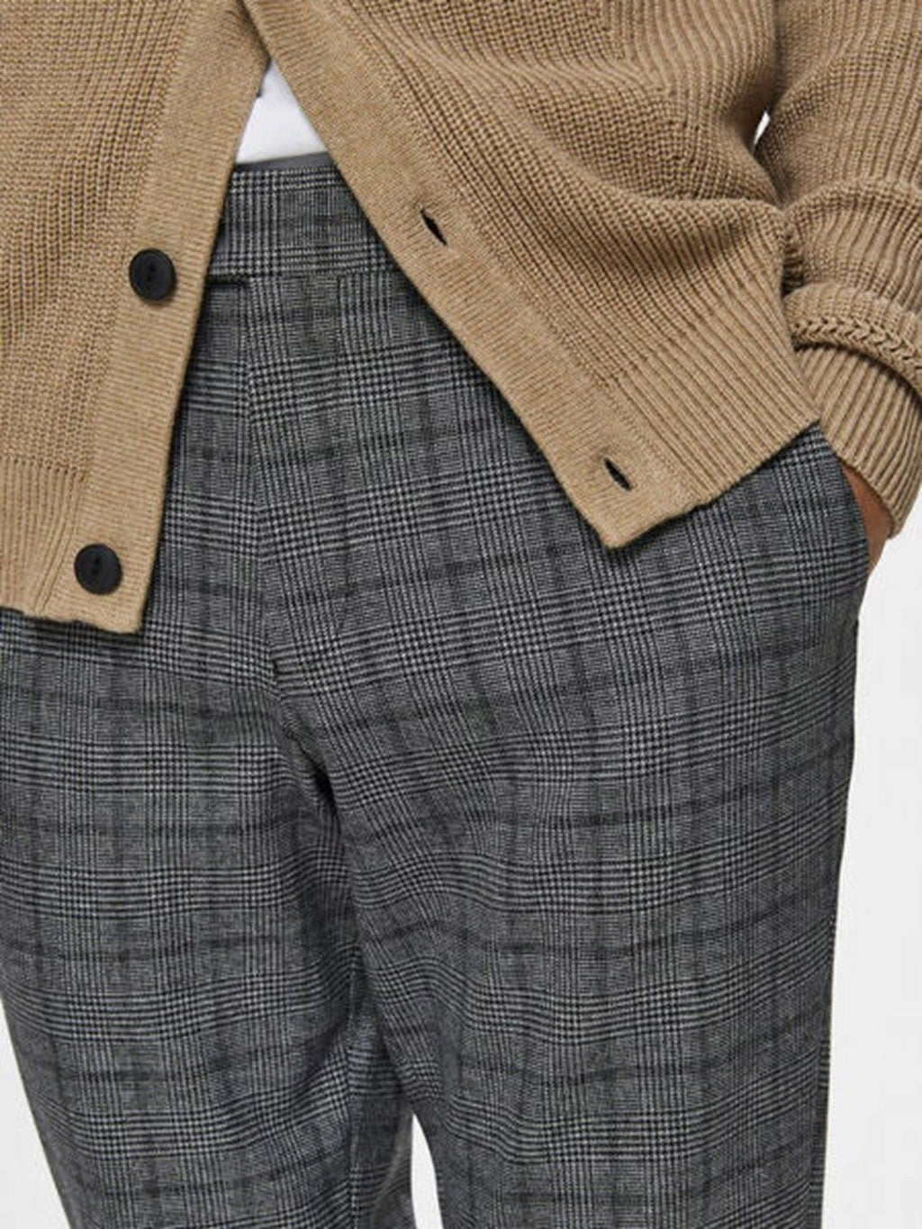 Performance Premium Pants - Dark gray (checkered)