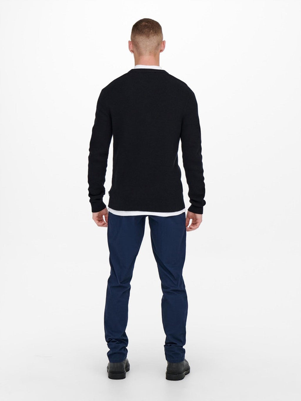 Phil Knit Pullover - Dark Navy