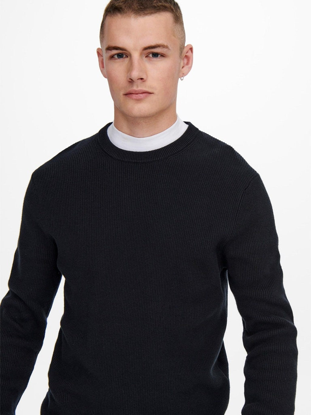 Phil Knit Pullover - Dark Navy