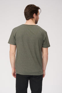 Neapdoroti kaklo marškinėliai - maršietiški žalia