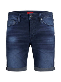 Rickas džinsinis audinys shorts - tamsiai mėlyna (su tempimu)