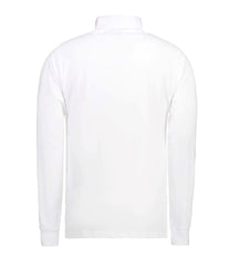 Ritininis apykaklės megztinis - baltas