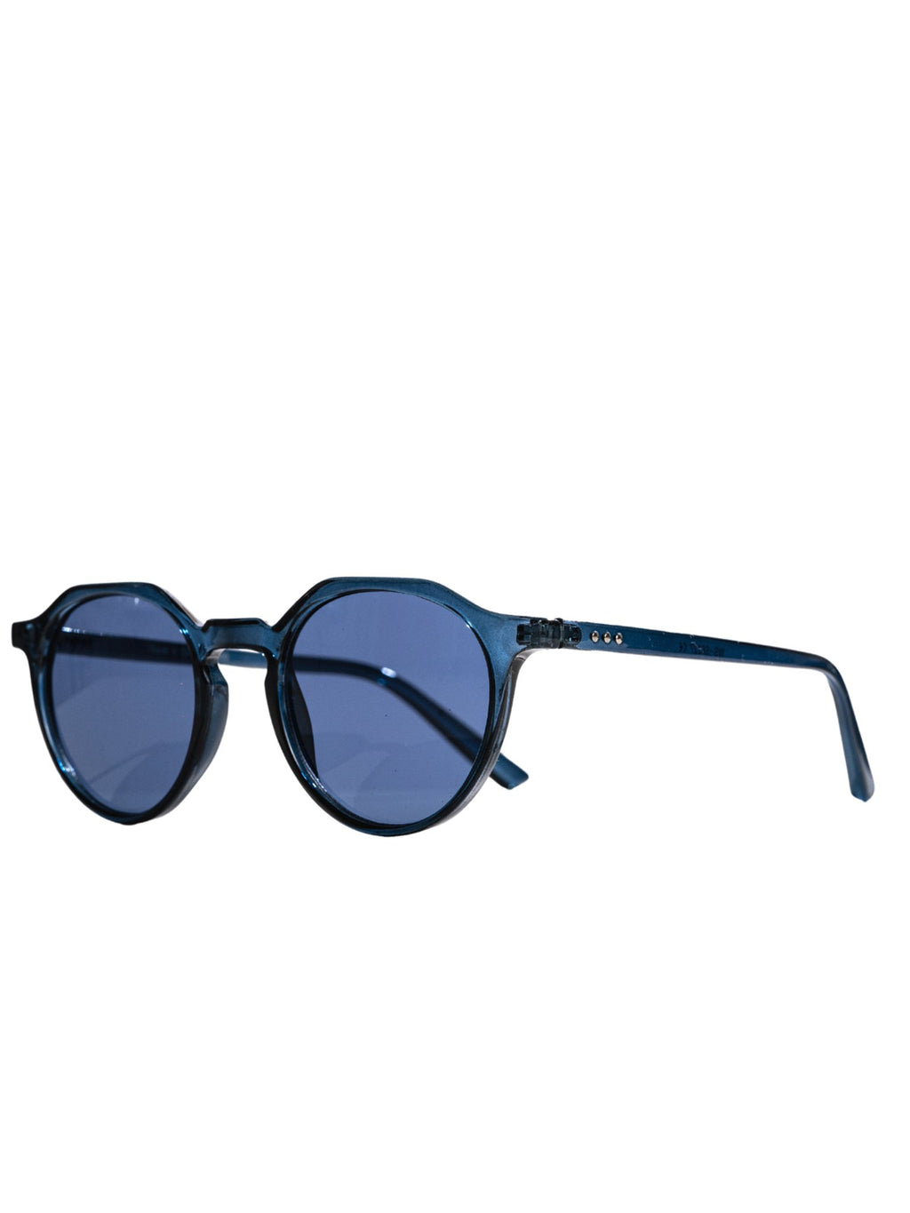 Apvalios saulės akiniai - mėlyni
