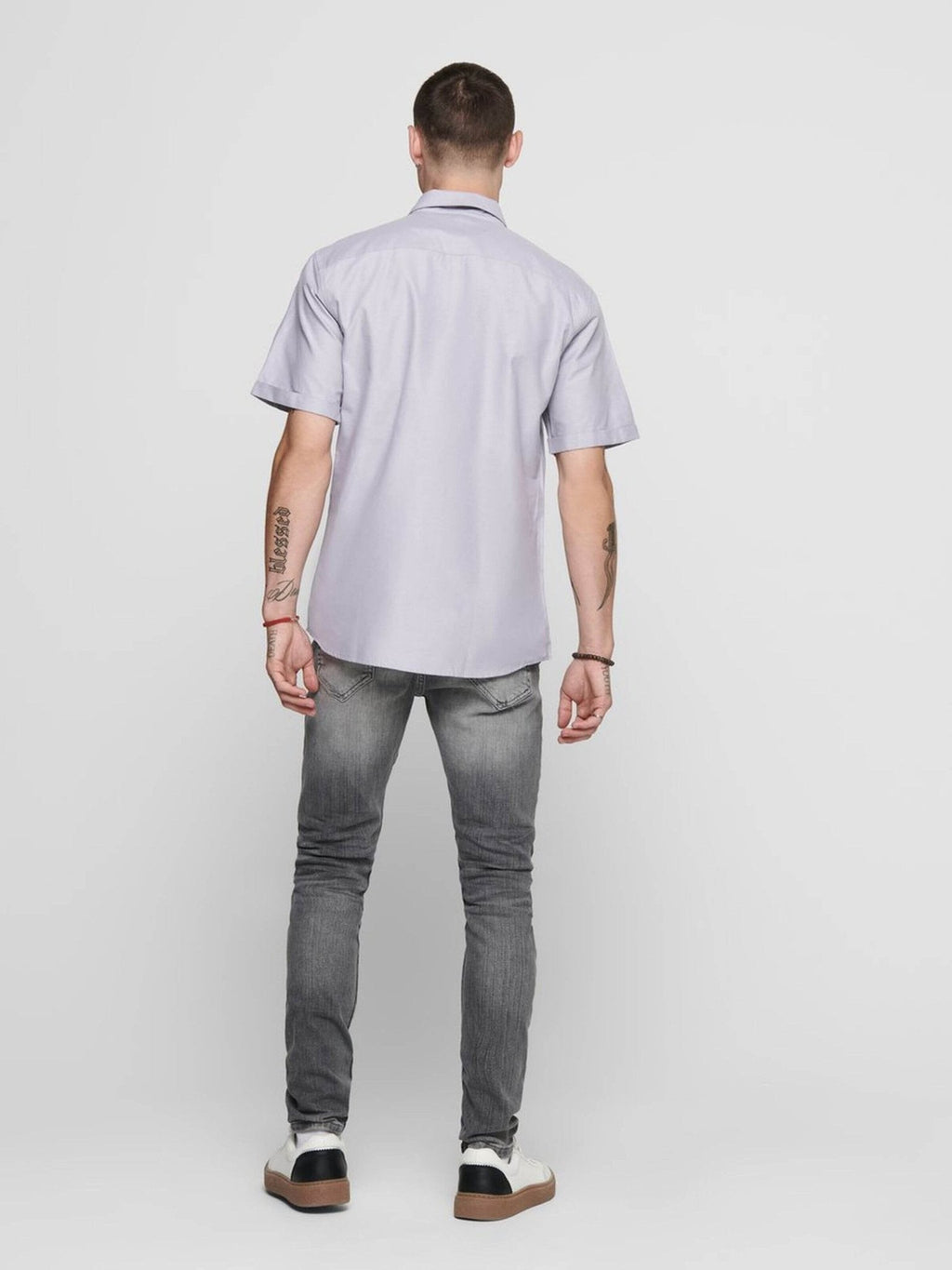 Marškinėliai trumpomis rankovėmis - šviesiai pilkos spalvos