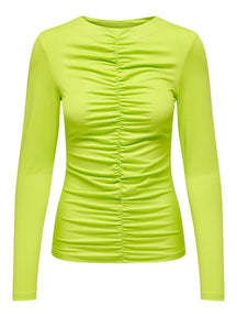Sofie Long Sleeve Blouse - Lime Punch