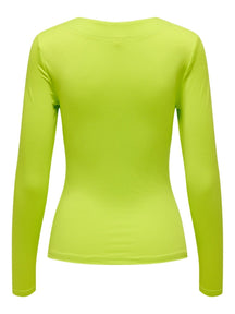 Sofie Long Sleeve Blouse - Lime Punch