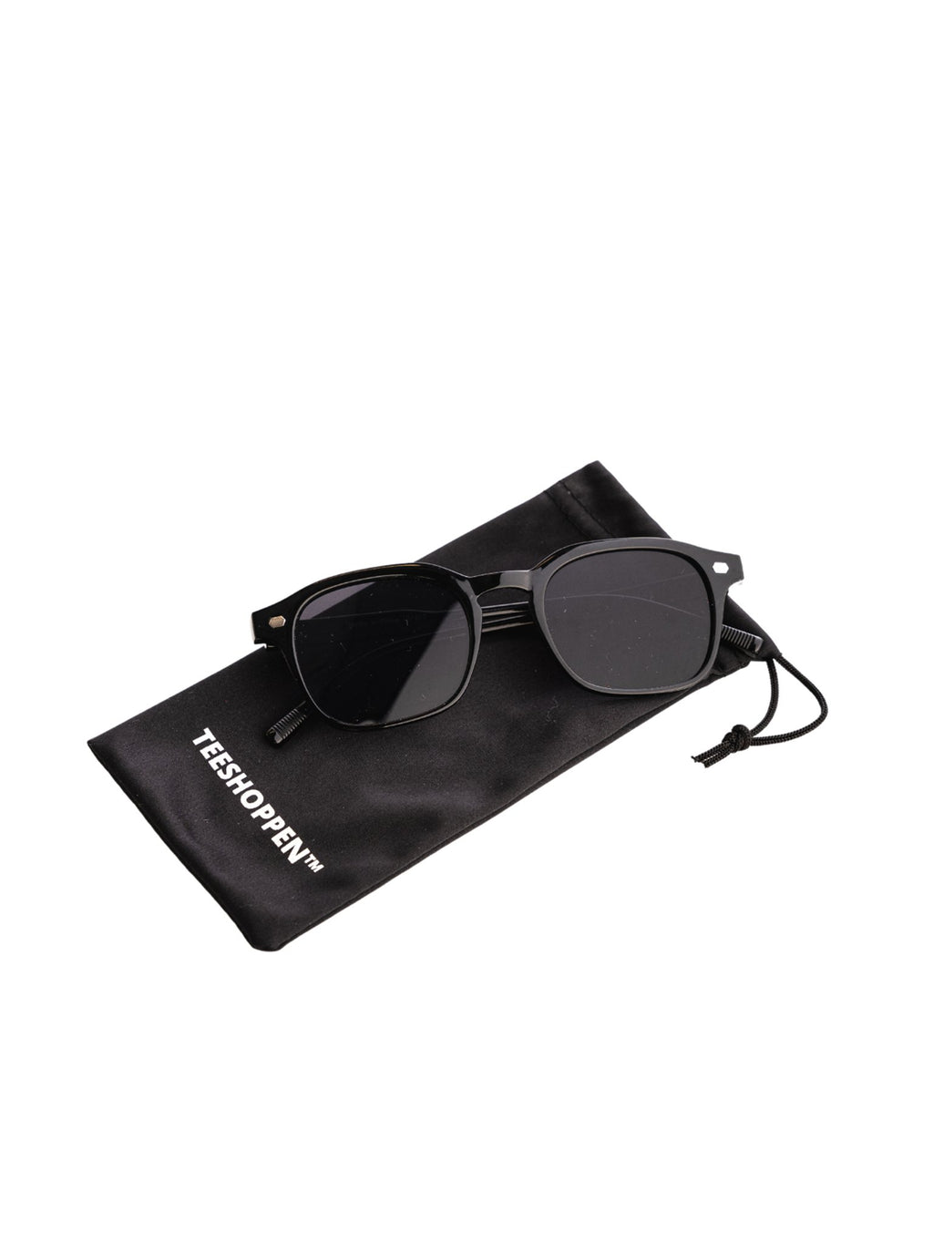 Kvadratiniai akiniai nuo saulės - juodi