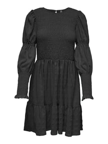 Thalia Smock Dress - Black