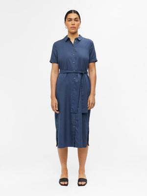 Tilda Maxi Kjole - Blue Indigo - TeeShoppen Group™ - Dress - Object