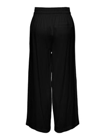 Tokyo High Waist Linen Pants - Black
