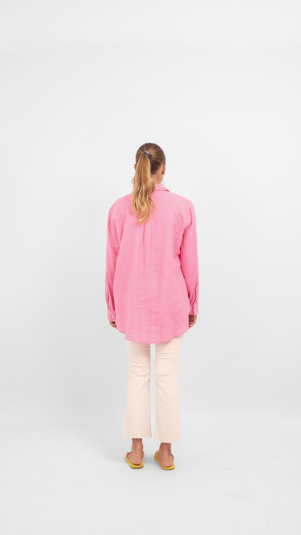 Tokijo lininiai marškinėliai - paketėlis rožinis
