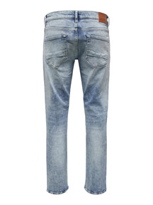 Weft Reg Blue Jeans - Blue Denim