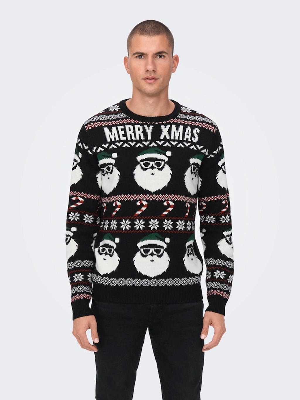 Kalėdų „Santa Crewneck“ megztas - rūšiavimas