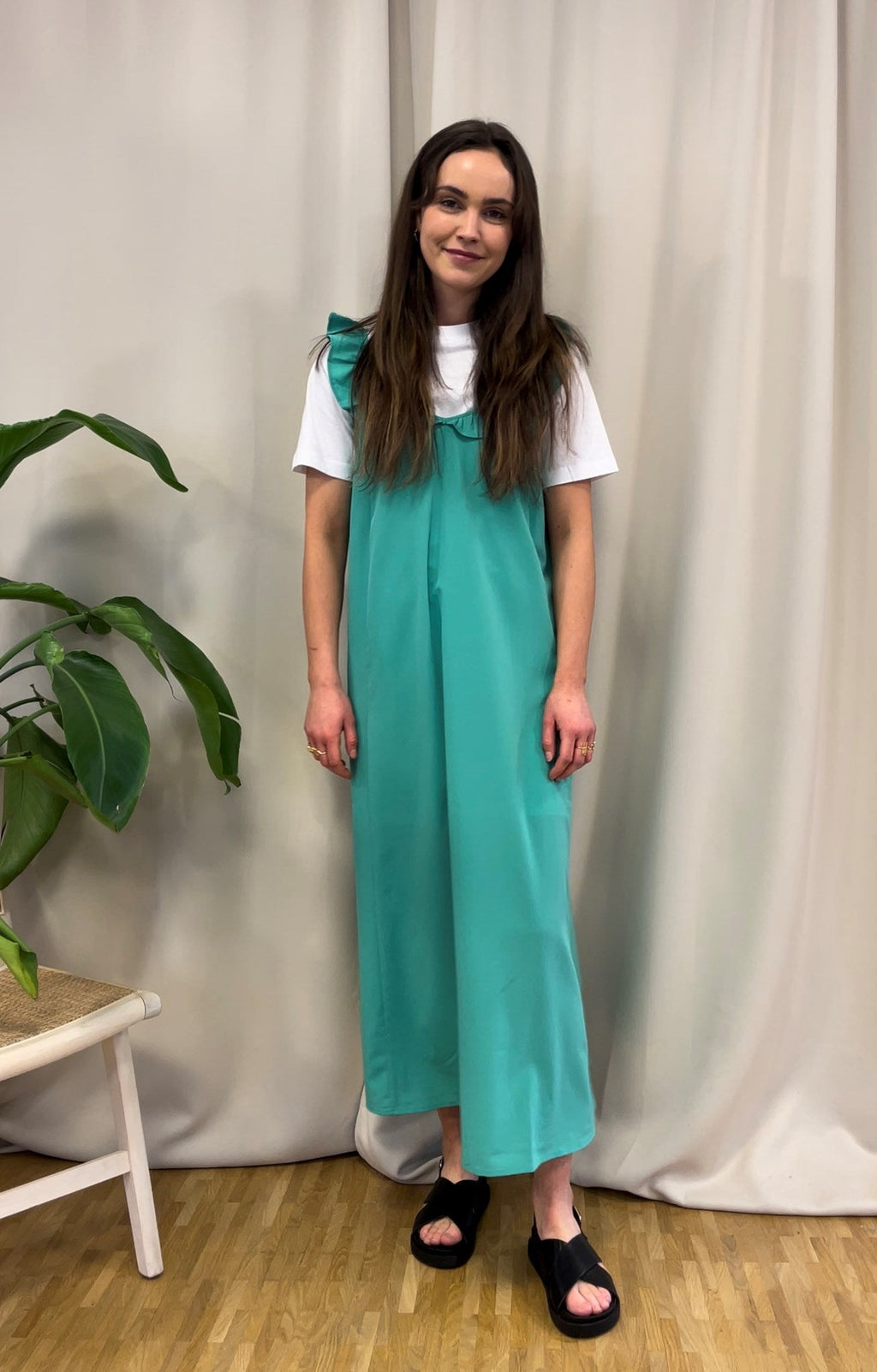„Zora Midi“ suknelė - jūrinė žalia